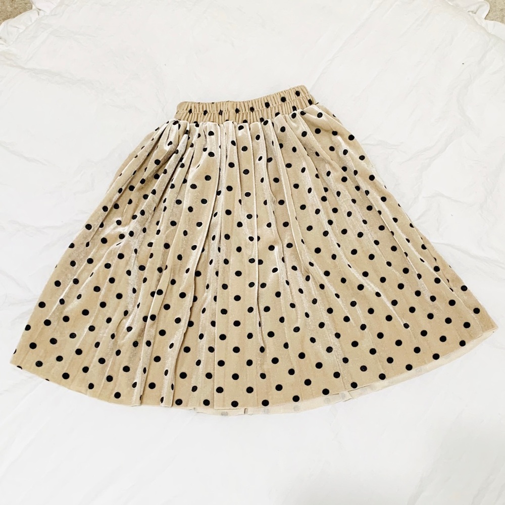 Suede Polkadot Maxi Skirt